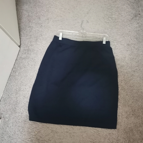 St John Collection Navy blue Knit Skirt Women's Size 12 - Picture 3 of 7